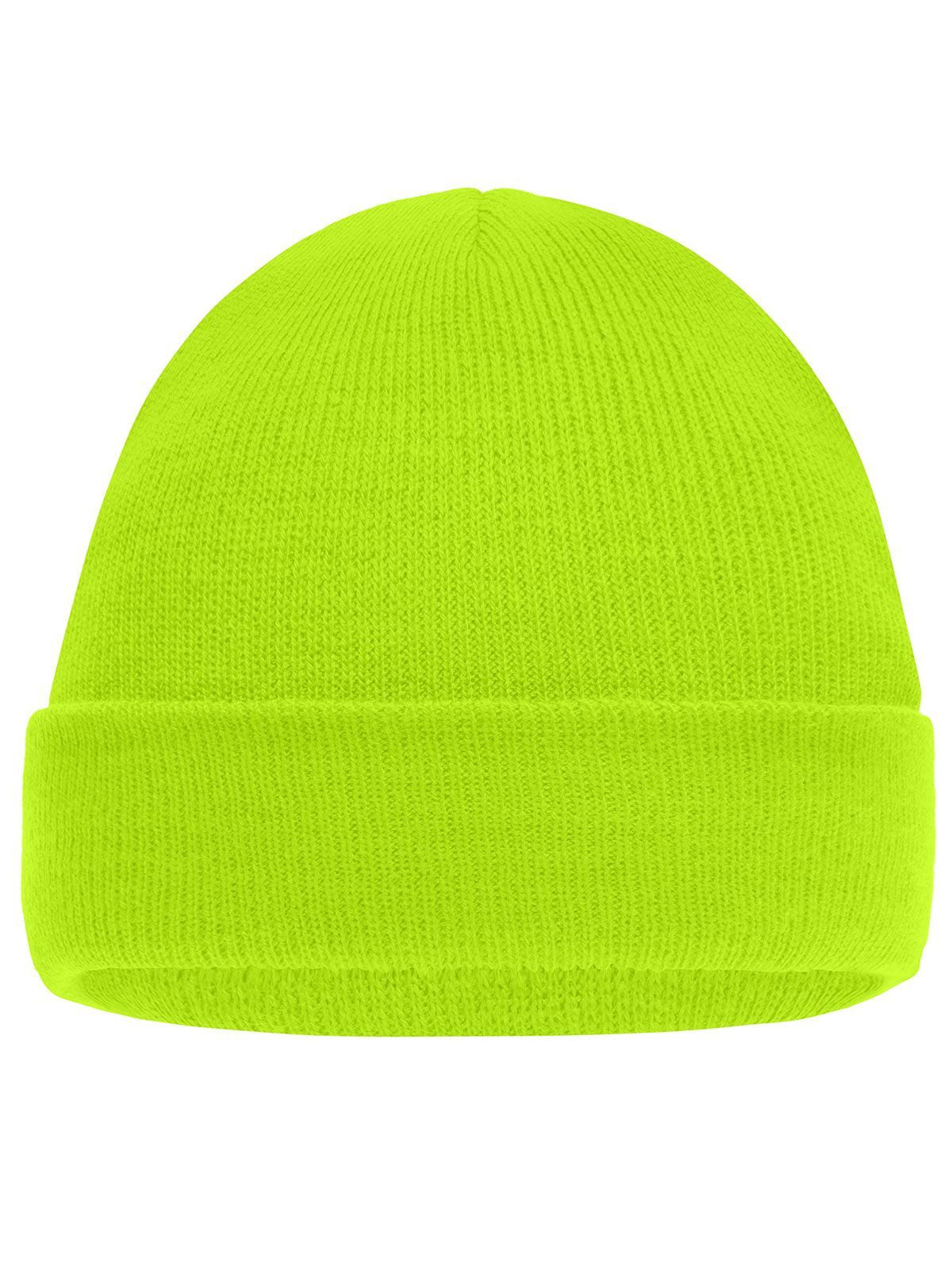 Beanies Knitted Cap for Kids neon-yellow bestickbar und bedruckbar – LA1970