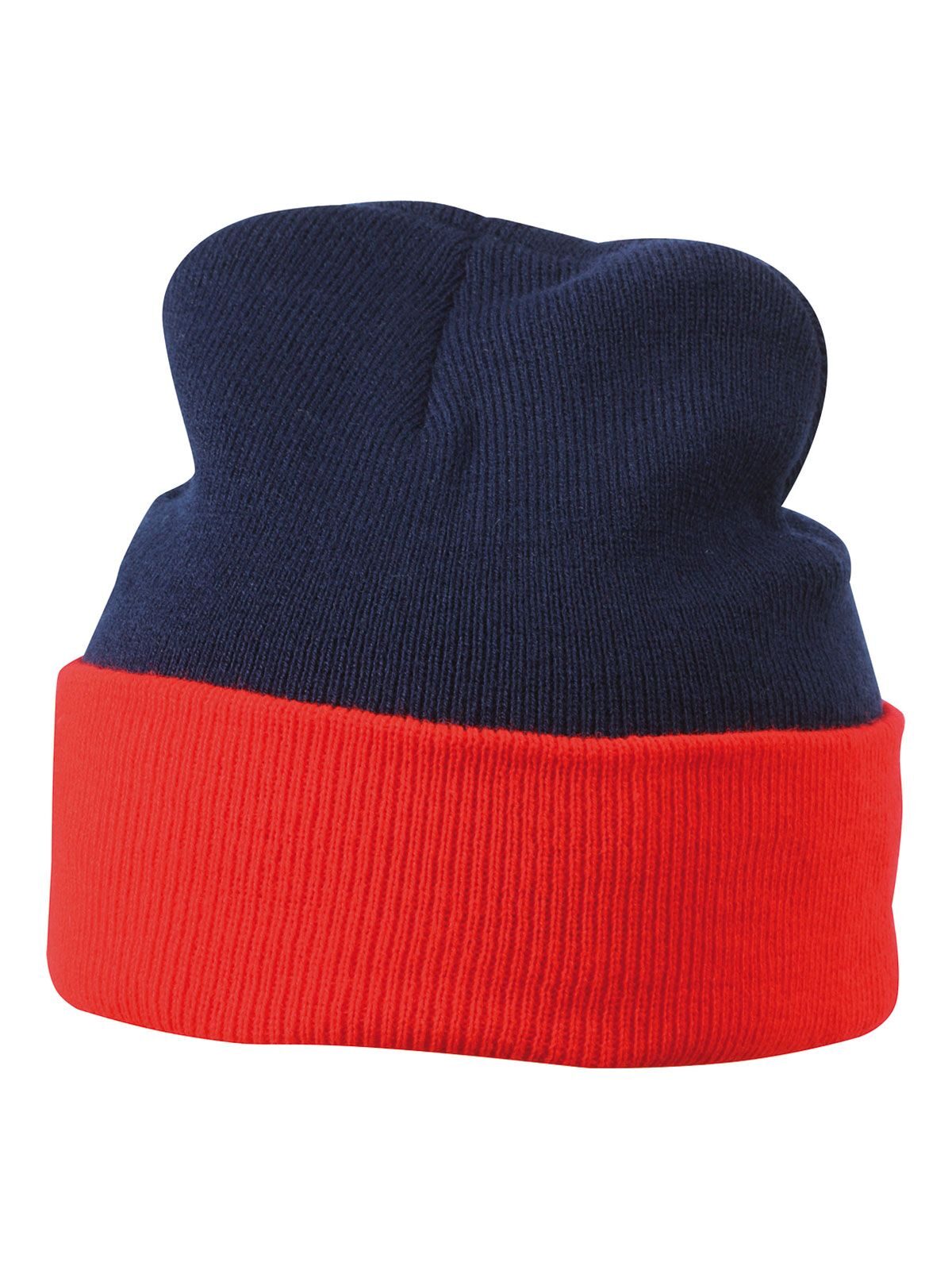Beanies Knitted Cap Marineblau/Rot bestickbar und bedruckbar – LA1970