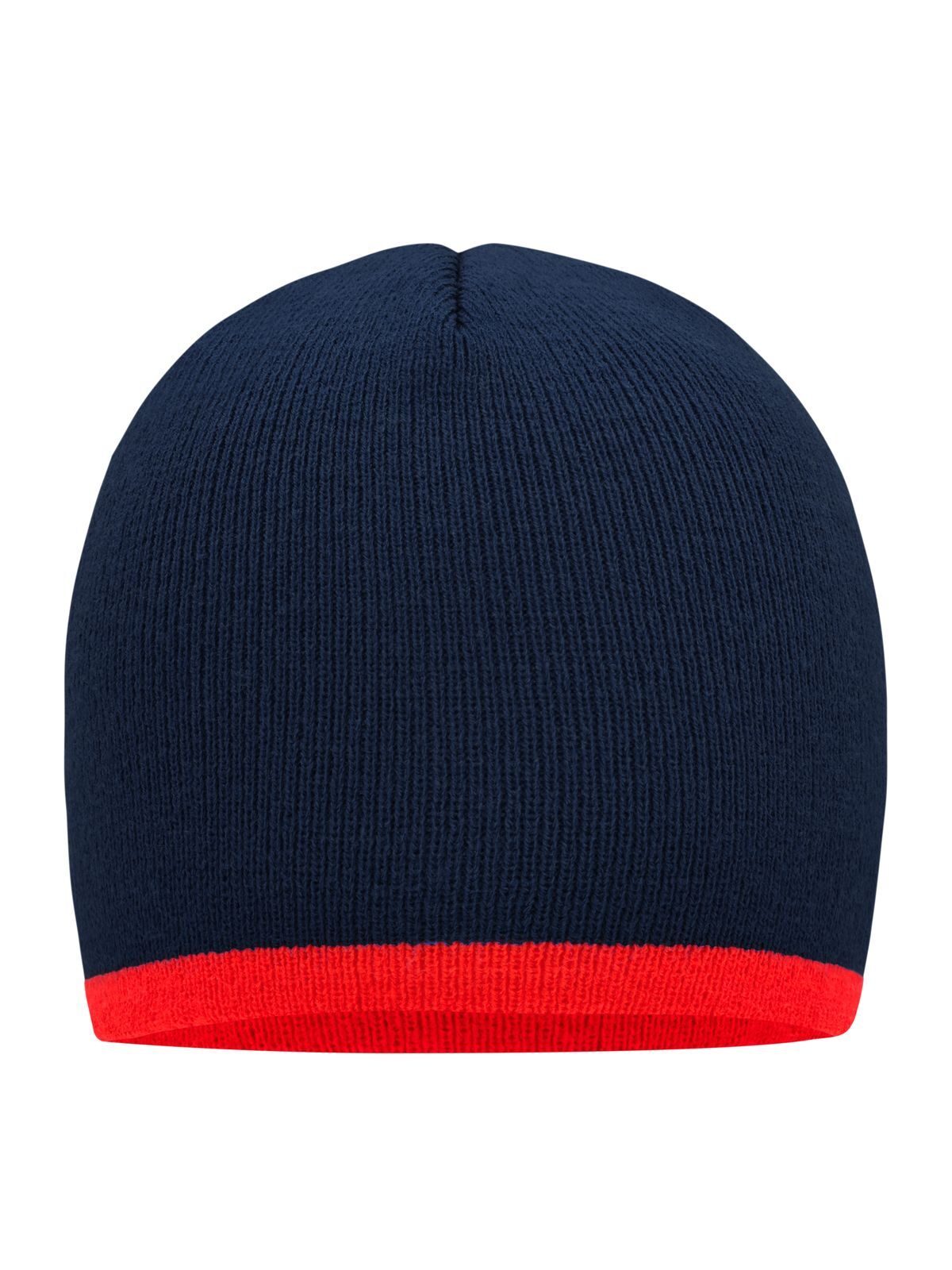 Beanies Beanie with Contrasting Border Marineblau/Rot bestickbar und bedruckbar – LA1970