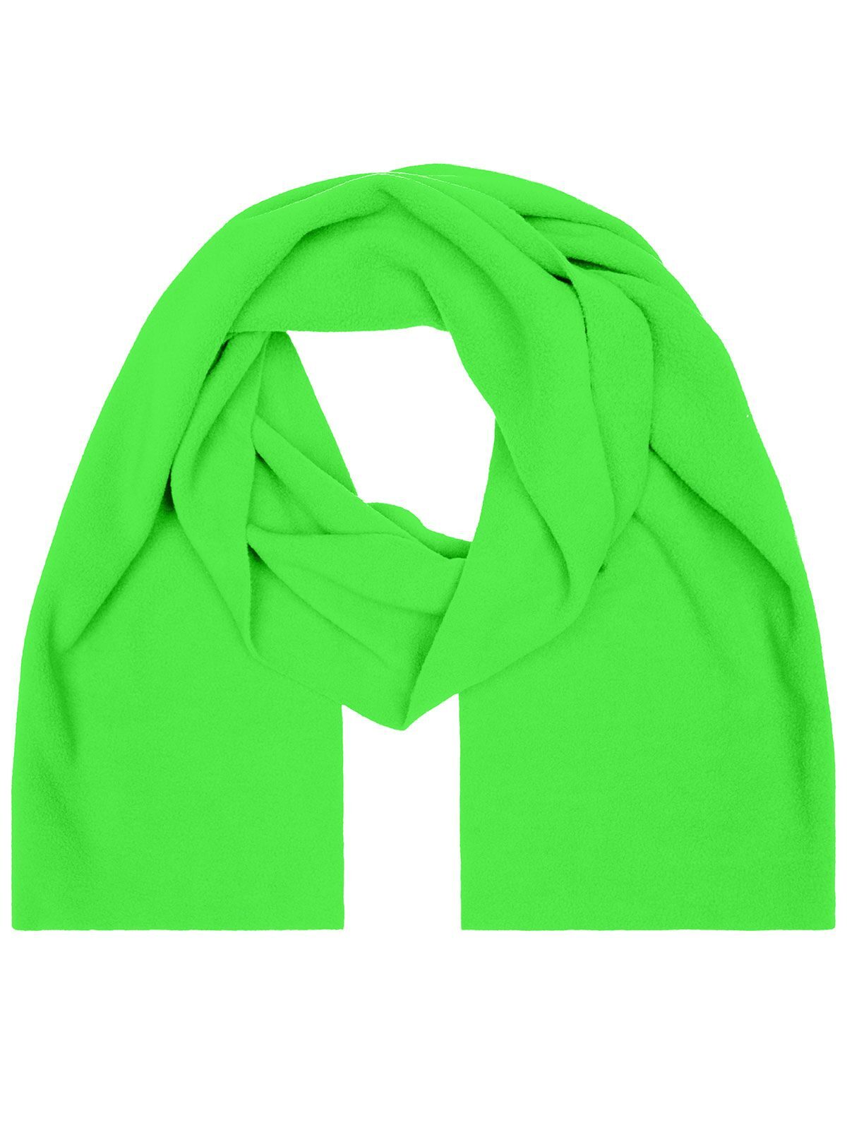 Fleece Scarf Schal / Handschuhe – James & Nicholson – Farbe lime-green – individuell veredelbar