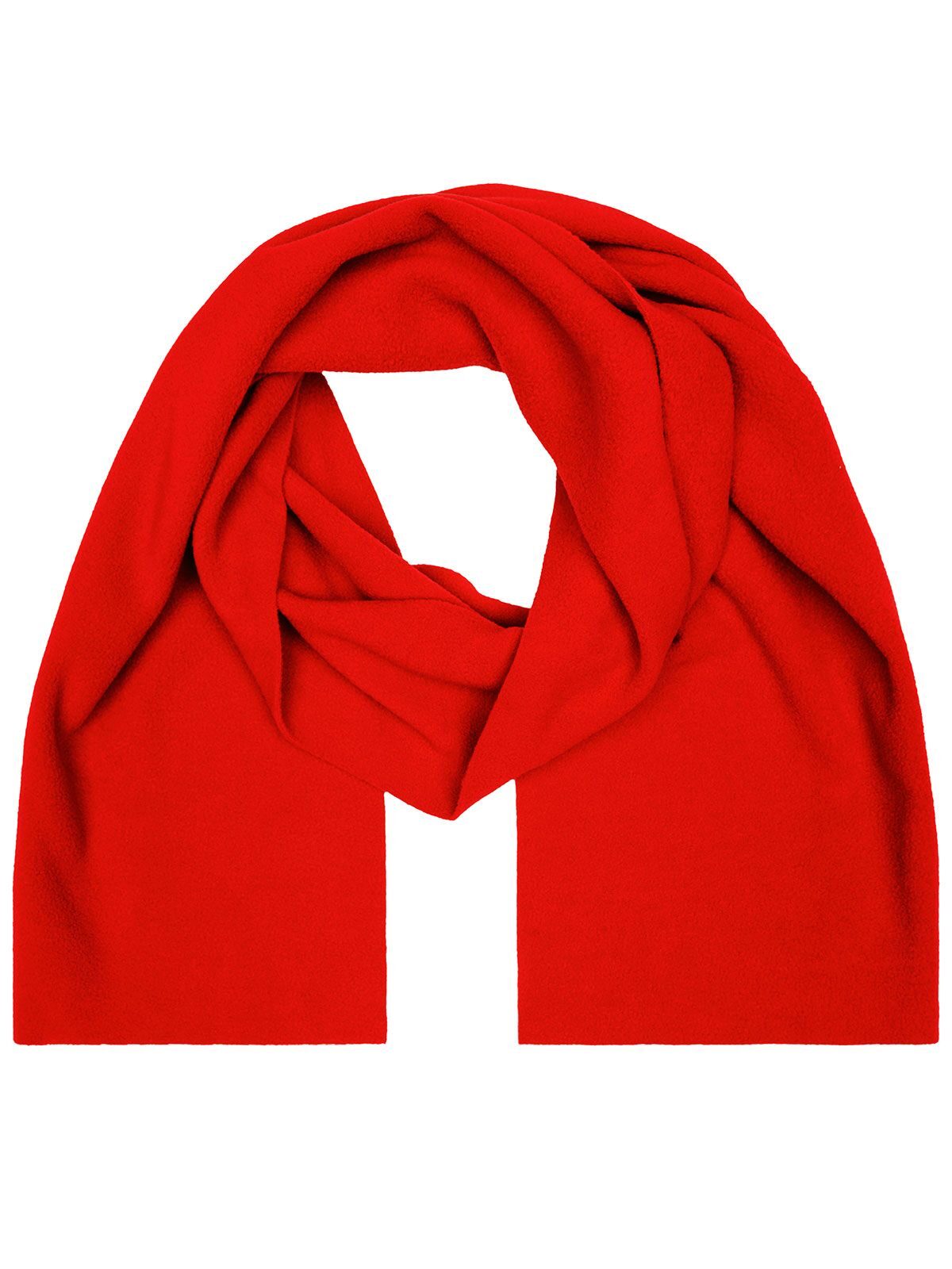 Fleece Scarf Schal / Handschuhe – James & Nicholson – Farbe Rot – individuell veredelbar