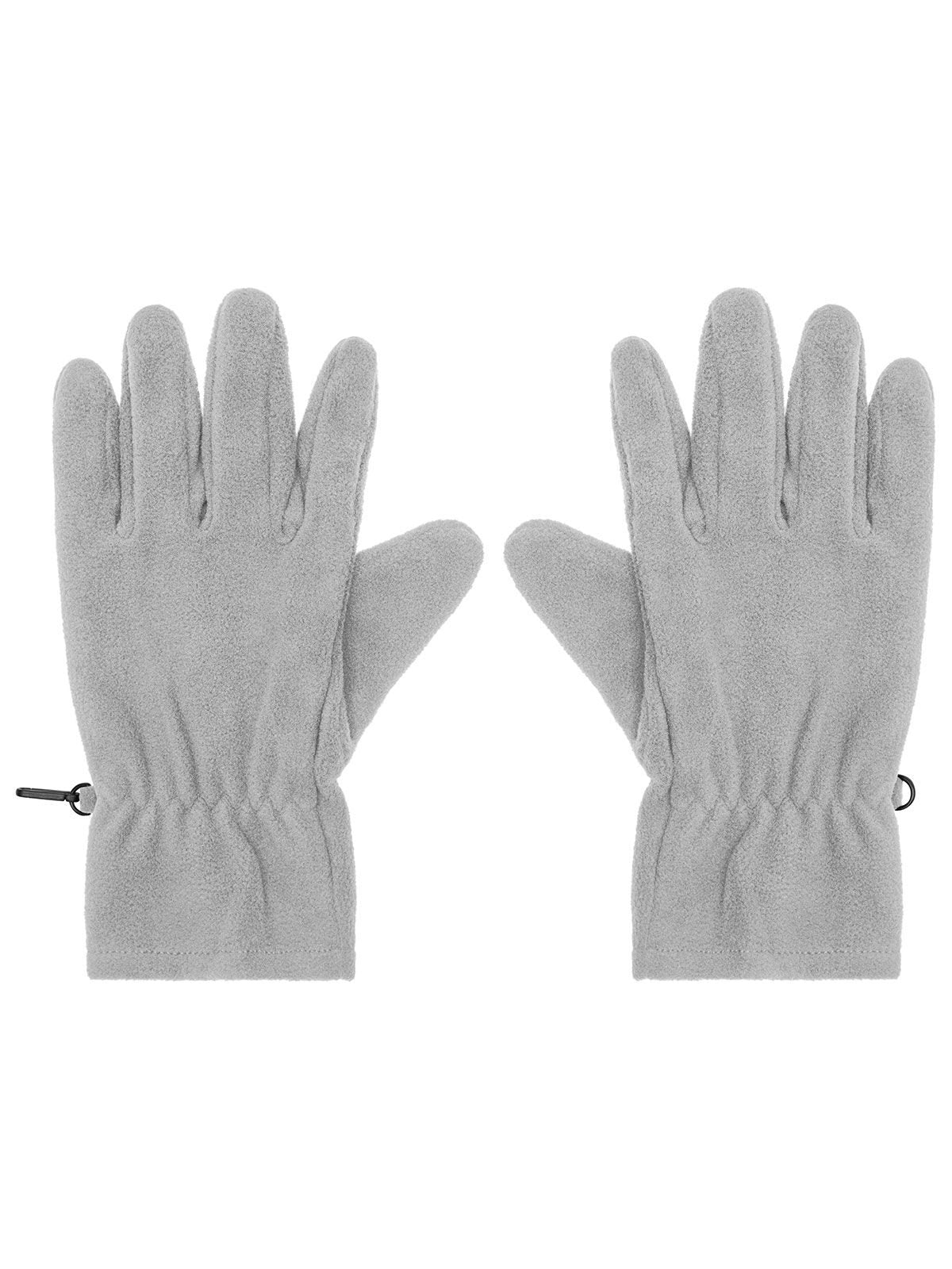 Microfleece Gloves Damen Schal / Handschuhe – James & Nicholson – Farbe Grau – individuell veredelbar