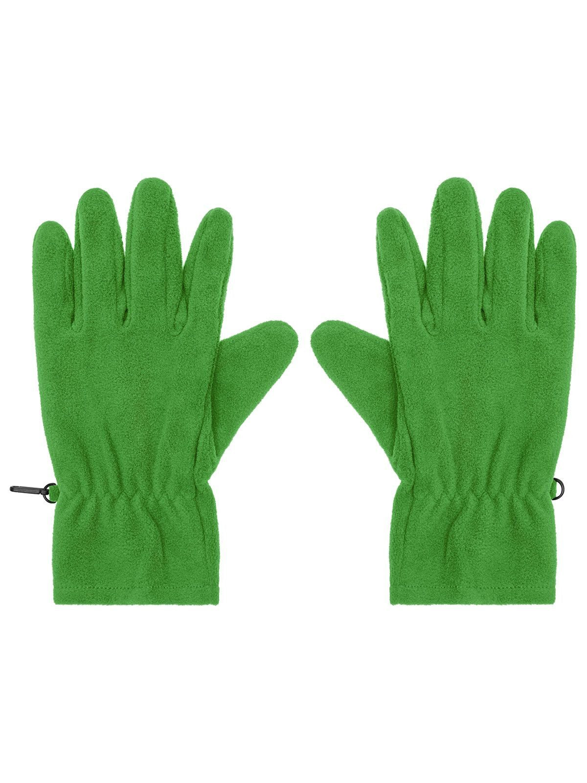Microfleece Gloves Damen Schal / Handschuhe – James & Nicholson – Farbe Grün – individuell veredelbar