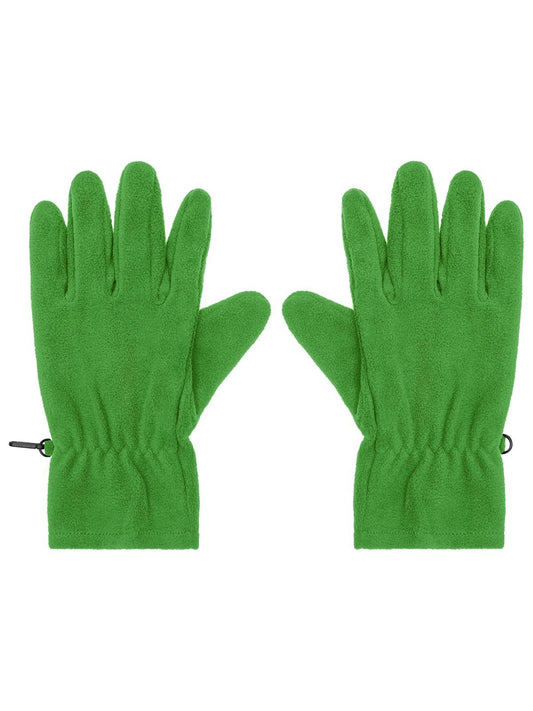 Microfleece Gloves Damen Schal / Handschuhe – James & Nicholson – Farbe Grün – individuell veredelbar