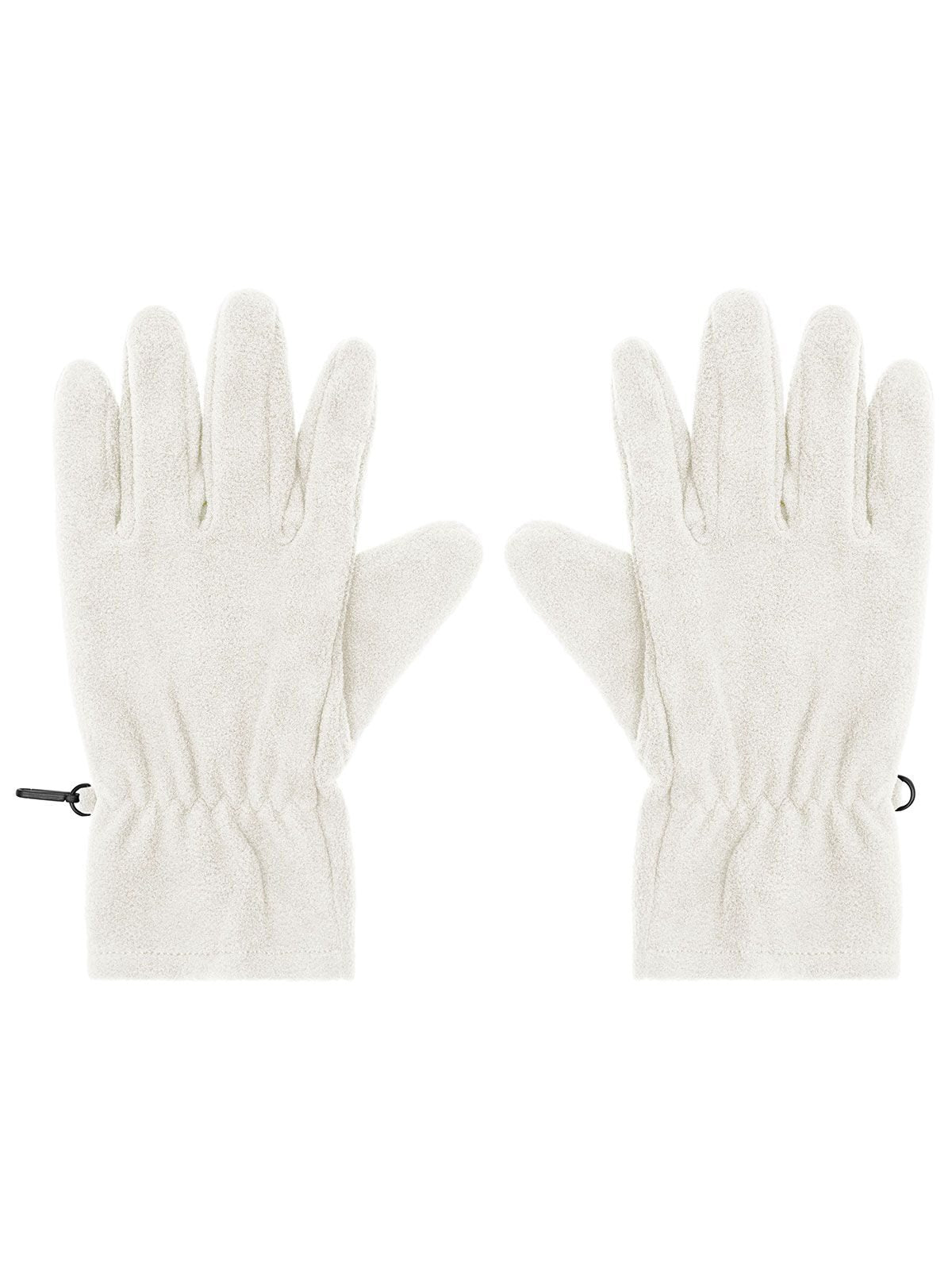 Microfleece Gloves Damen Schal / Handschuhe – James & Nicholson – Farbe off-white – individuell veredelbar