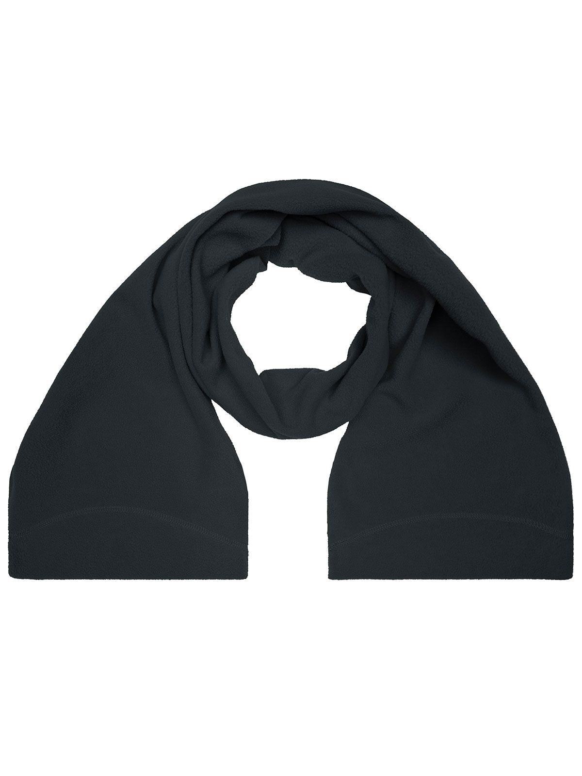 Microfleece Scarf Schal / Handschuhe – James & Nicholson – Farbe Schwarz – individuell veredelbar