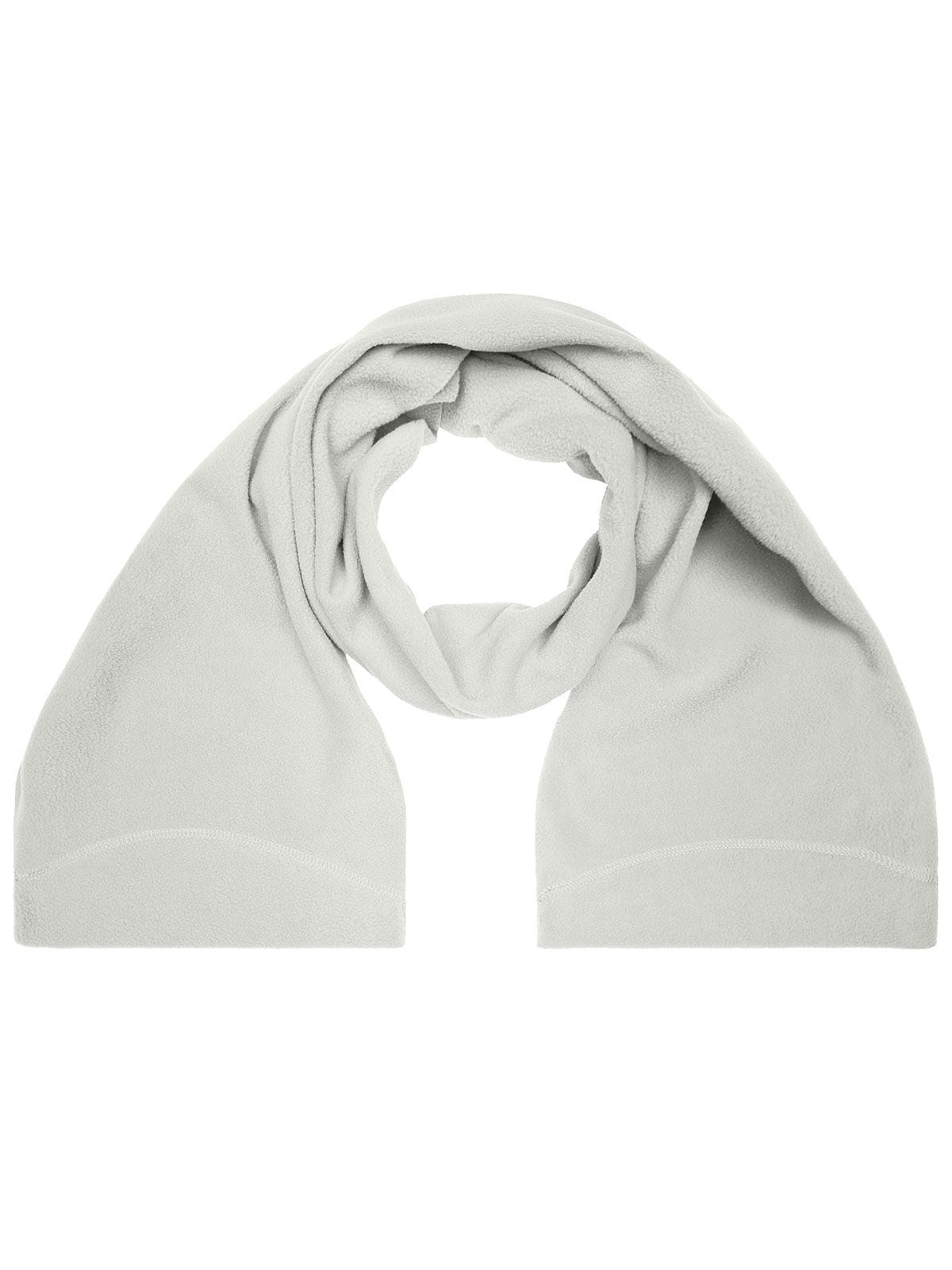 Microfleece Scarf Schal / Handschuhe – James & Nicholson – Farbe off-white – individuell veredelbar