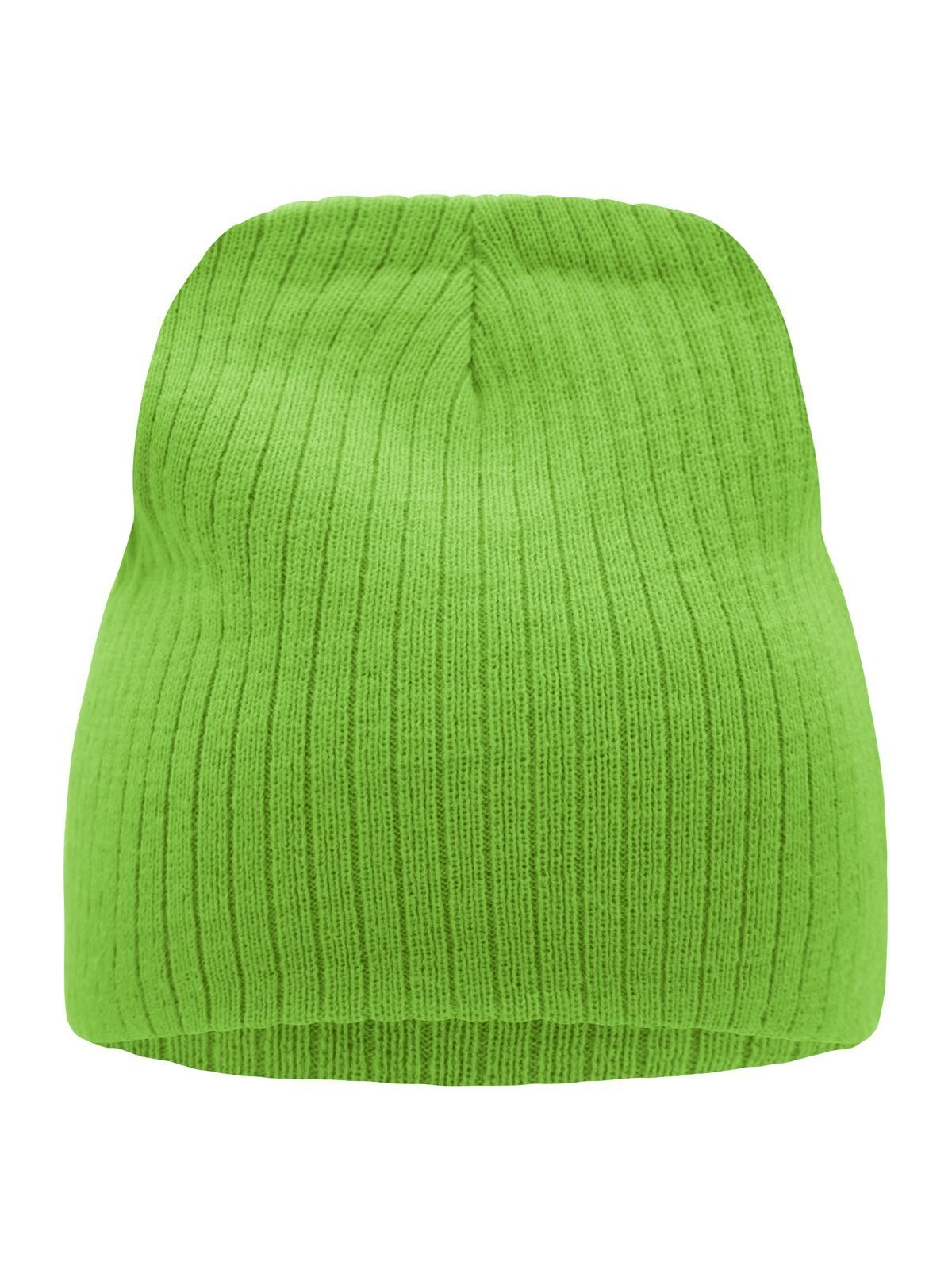 Beanies Rib Beanie lime-green bestickbar und bedruckbar – LA1970