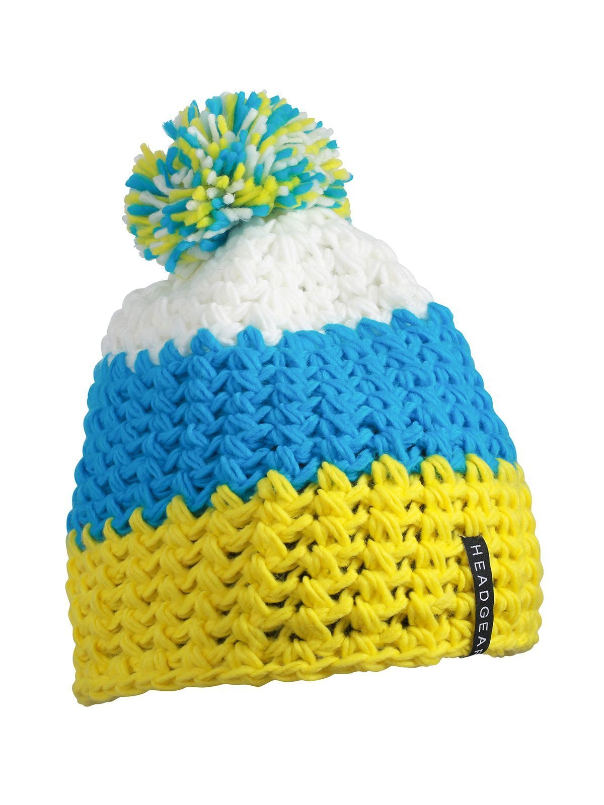 Beanies Crocheted Cap with Pompon  bestickbar und bedruckbar – LA1970