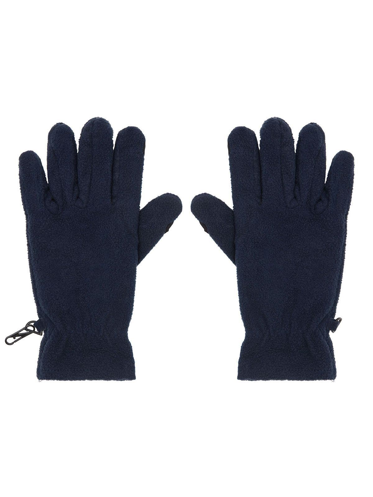 Touch-Screen Fleece Gloves Schal / Handschuhe – James & Nicholson – Farbe Navy – individuell veredelbar