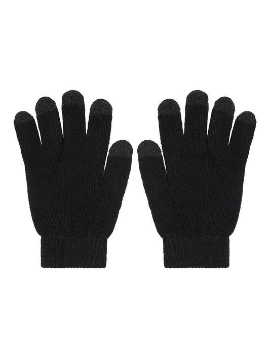 Touch-Screen Knitted Gloves Herren Schal / Handschuhe – James & Nicholson – Farbe Schwarz – individuell veredelbar