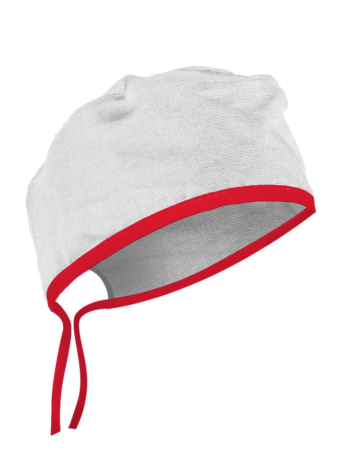 Beanie Contrast Cap – individuell veredelbar | LA1970 in white/red