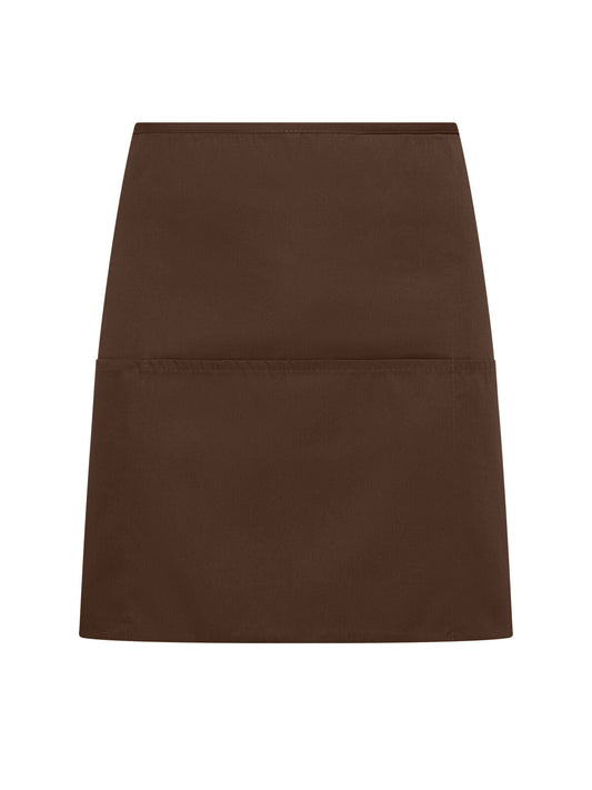 Half apron with large pocket Schürze / Kasack – Black Spider – Farbe Braun – individuell veredelbar