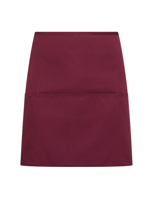 Half apron with large pocket Schürze / Kasack – Black Spider – Farbe Burgundy – individuell veredelbar