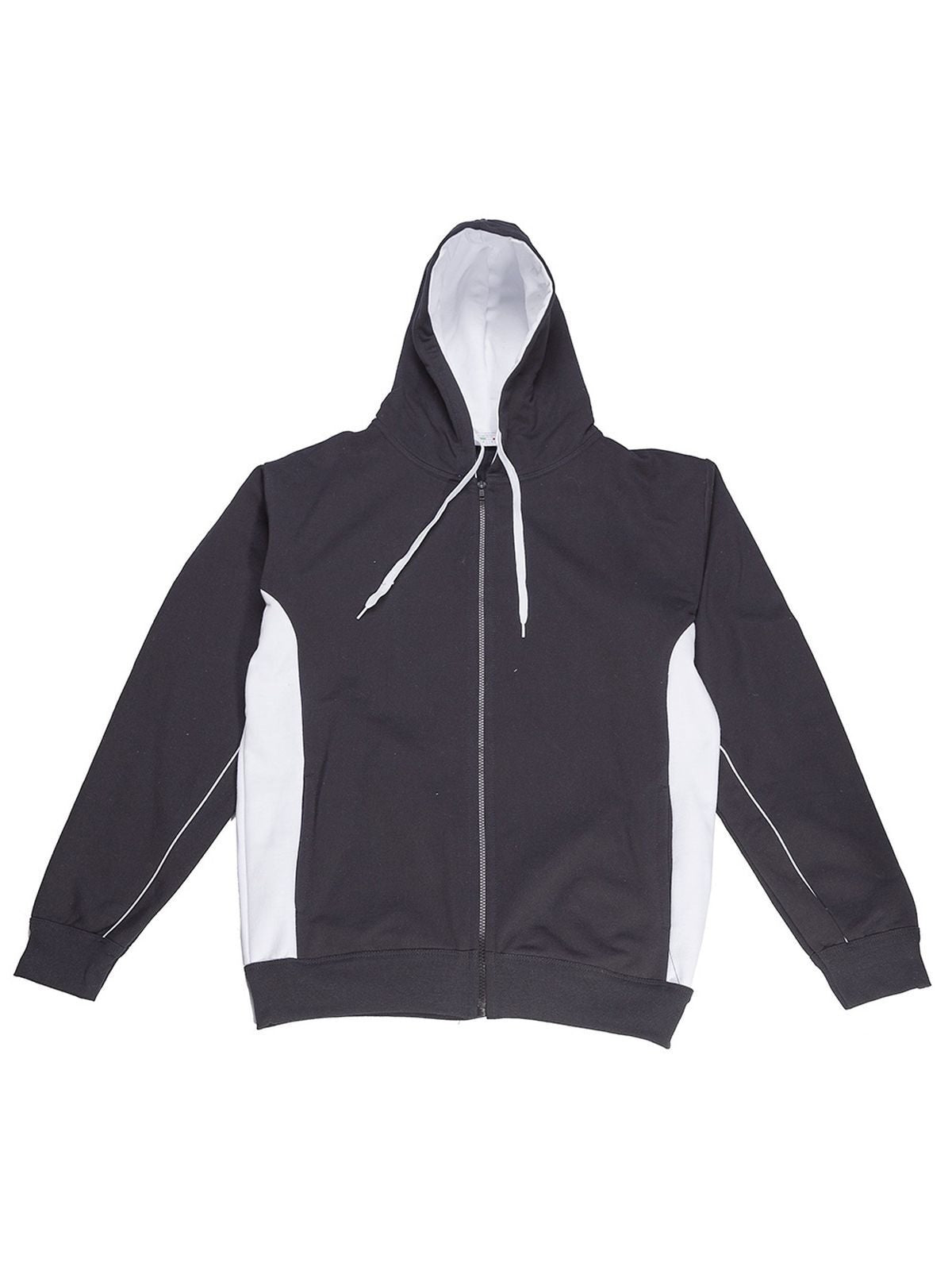 Contrast Hooded Sweat Full Zip Herren Sweatshirt / Hoodie – Black Spider – Farbe black-white – individuell veredelbar