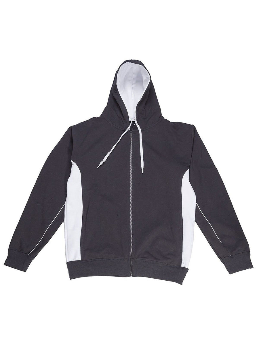 Contrast Hooded Sweat Full Zip Herren Sweatshirt / Hoodie – Black Spider
