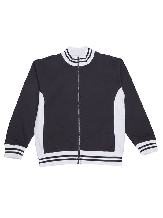 Sweat Full Zip Bicolor Herren Sweatshirt / Hoodie – Black Spider – Farbe navy-white – individuell veredelbar
