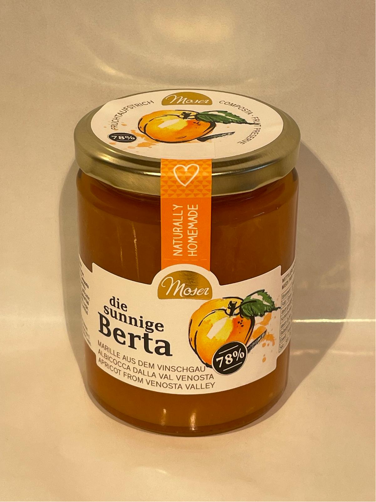 Moser Marmelade Aprikose 340 g in Originalverpackung
