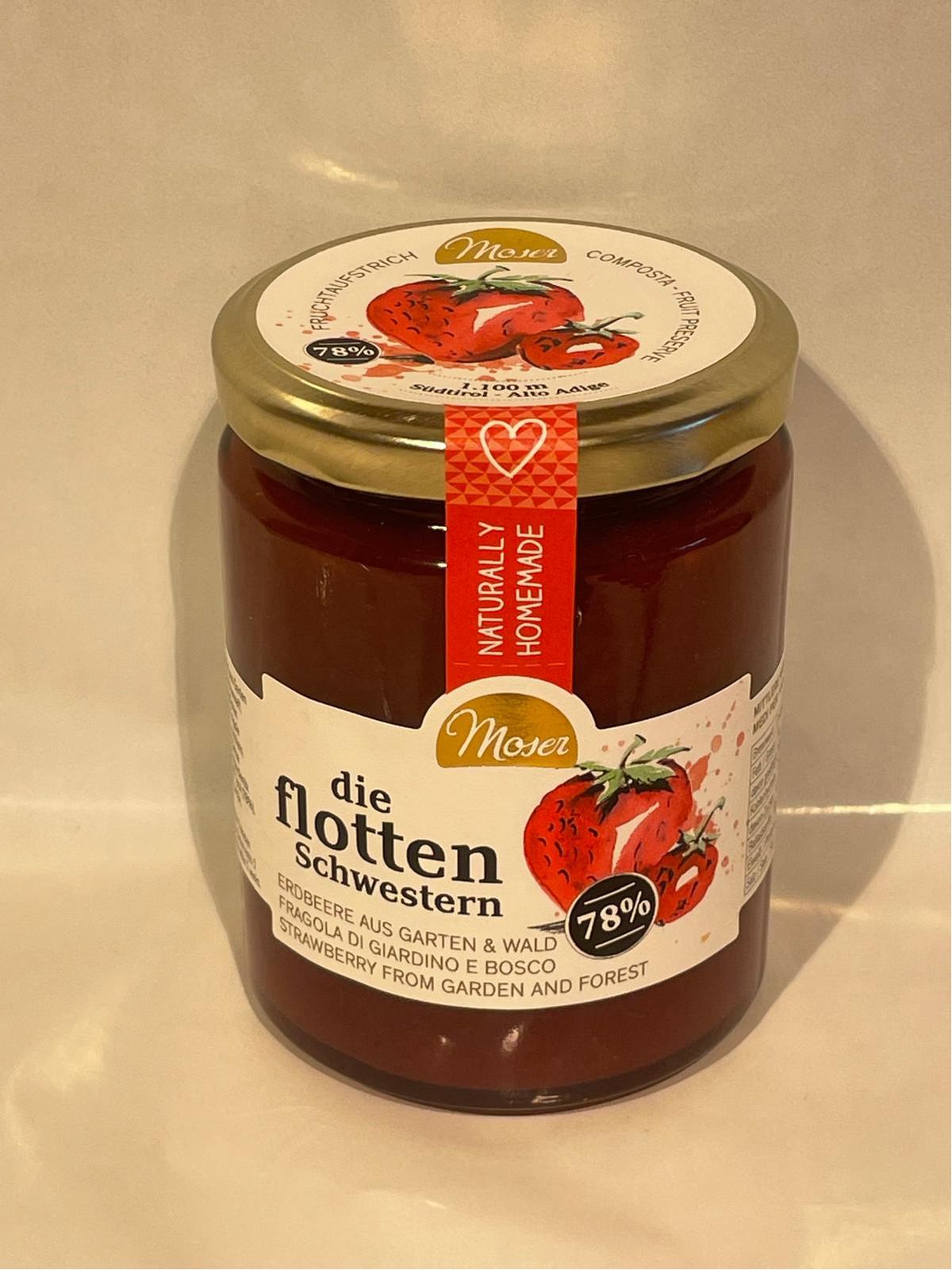 Moser Marmelade Erdbeere 340 g in Originalverpackung