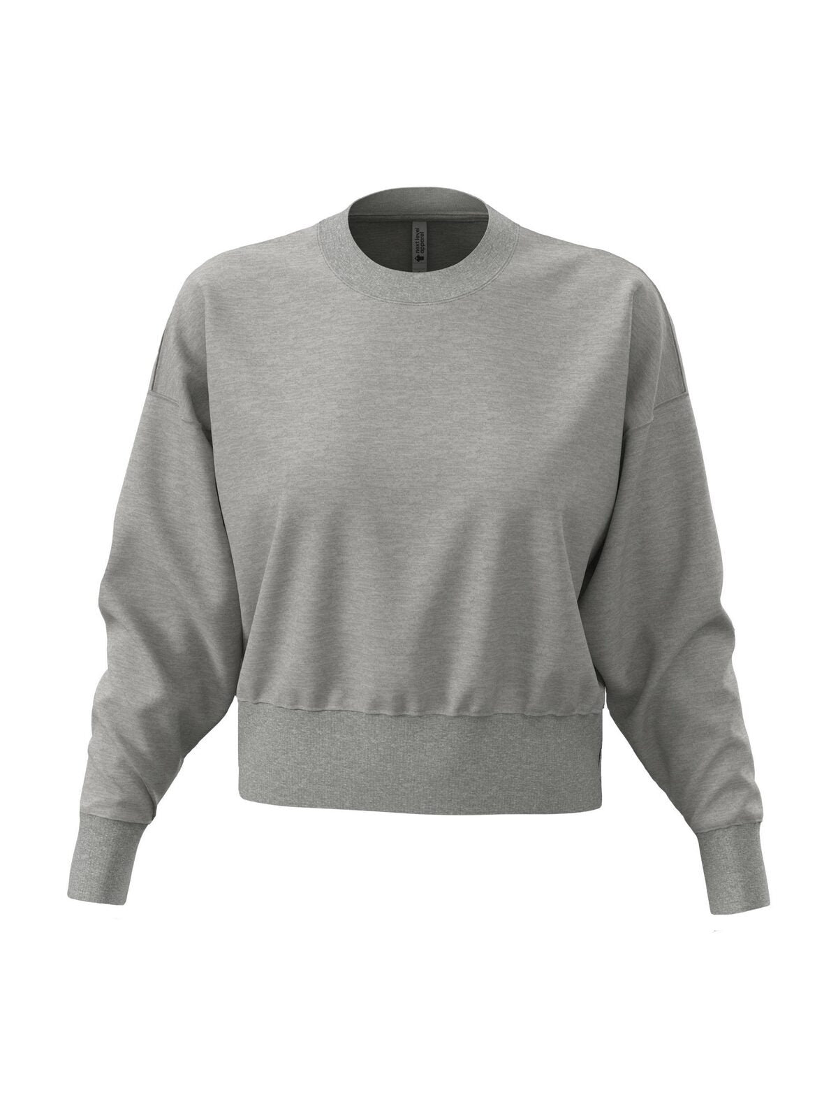 Heavyweight Sweatshirt Damen Sweatshirt / Hoodie – Next Level Apparel – Farbe heather gray – individuell veredelbar
