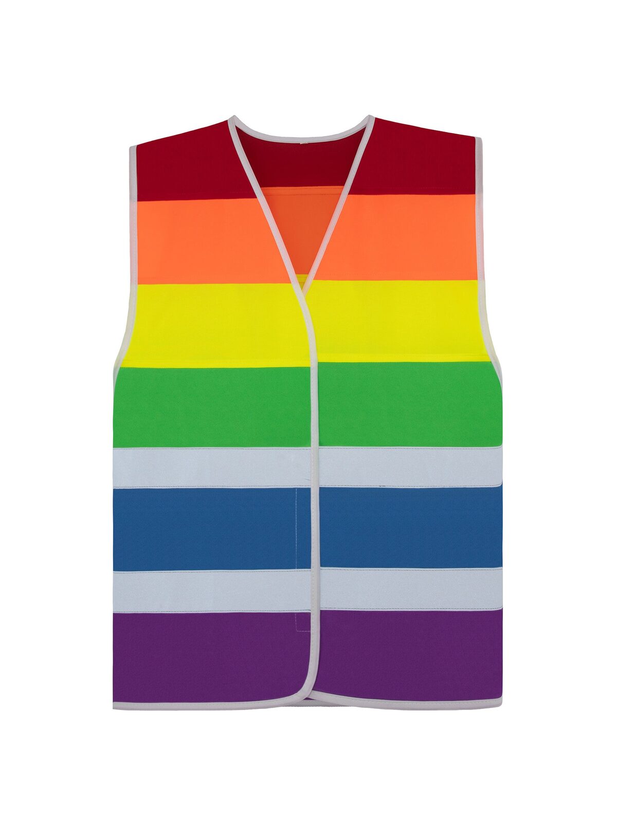 Rainbow vest 'Pride' Herren Strick / Weste – Korntex – Farbe red-orange-yellow-green-blue – individuell veredelbar