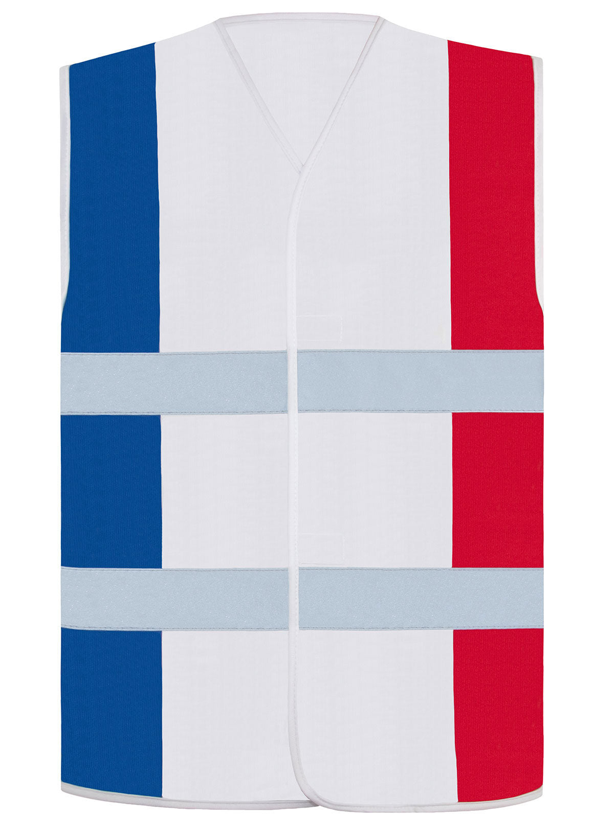 National Flag Herren Warnweste / Sicherheitsweste – Korntex – Farbe Blu-bianco-rosso – individuell veredelbar