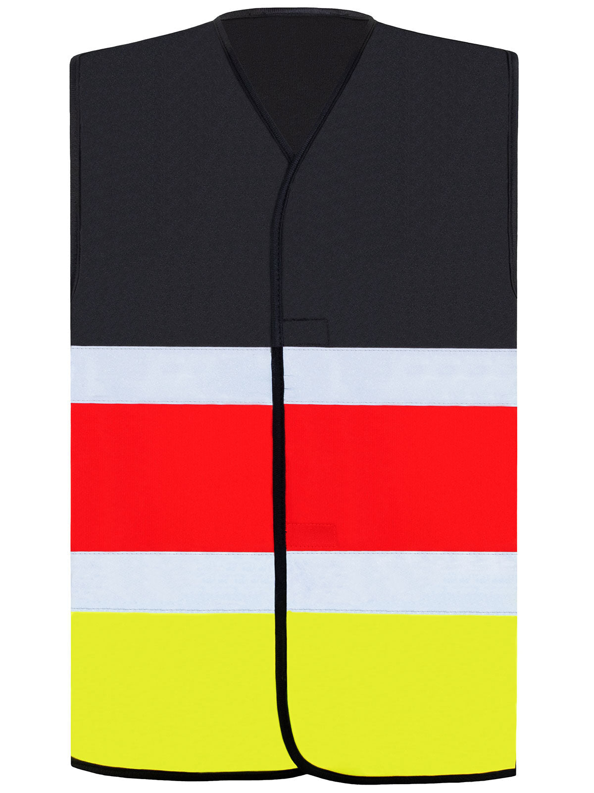 National Flag Herren Warnweste / Sicherheitsweste – Korntex – Farbe Nero-rosso-giallo – individuell veredelbar