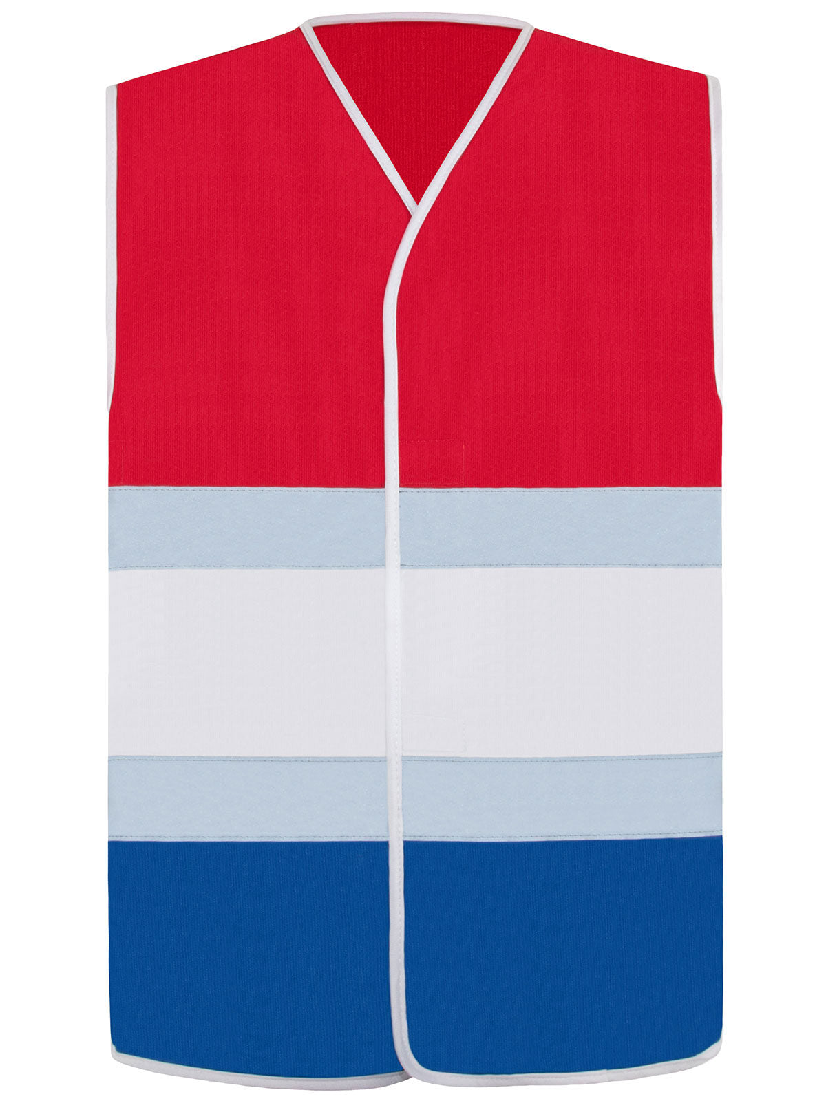 National Flag Herren Warnweste / Sicherheitsweste – Korntex – Farbe Rosso-bianco-blu – individuell veredelbar