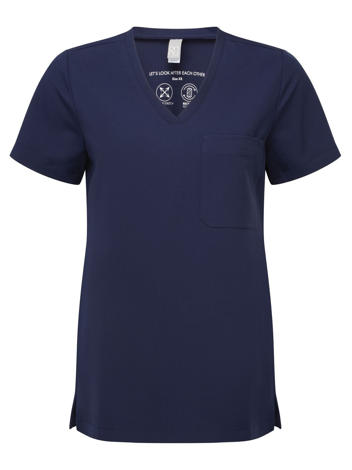'Limitless' Women's -Stretch Tunic Damen Schürze / Kasack – Onna – Farbe Navy – individuell veredelbar