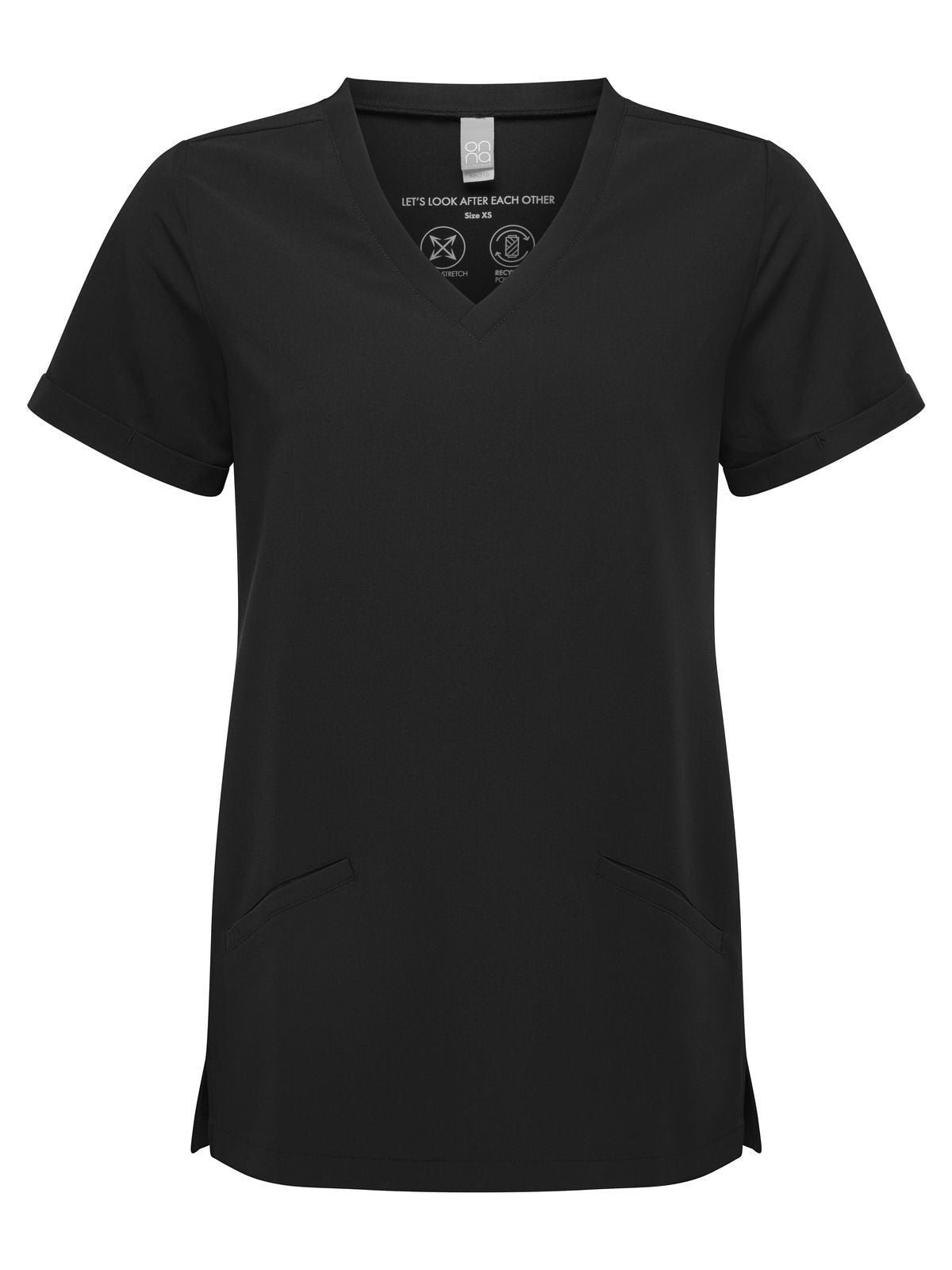 'Invincible' Women's -Stretch Tunic Damen Schürze / Kasack – Onna – Farbe Schwarz – individuell veredelbar
