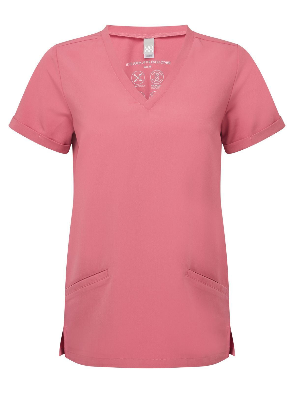 'Invincible' Women's -Stretch Tunic Damen Schürze / Kasack – Onna – Farbe calm pink – individuell veredelbar