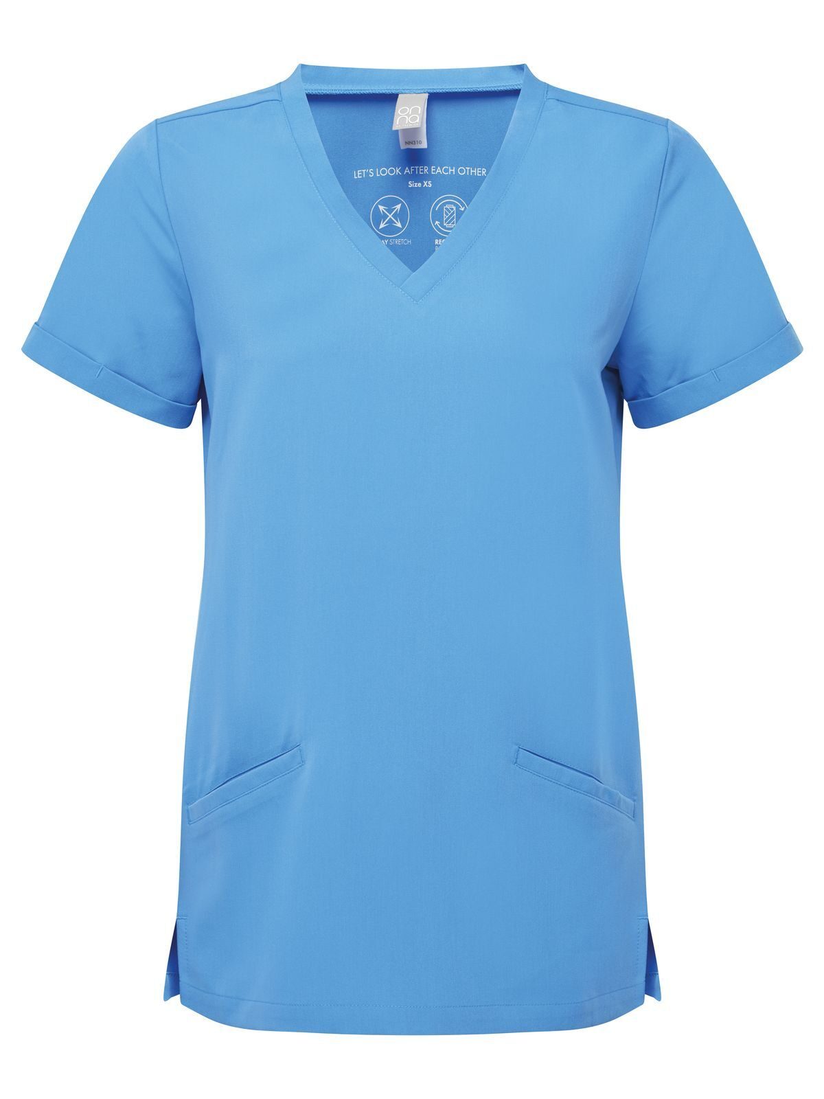 'Invincible' Women's -Stretch Tunic Damen Schürze / Kasack – Onna – Farbe ceil blue – individuell veredelbar