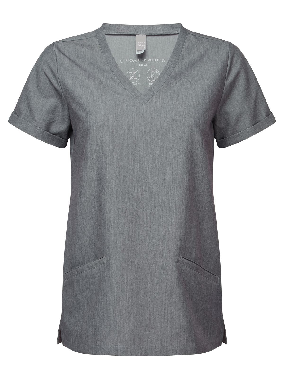 'Invincible' Women's -Stretch Tunic Damen Schürze / Kasack – Onna – Farbe dynamo grey – individuell veredelbar