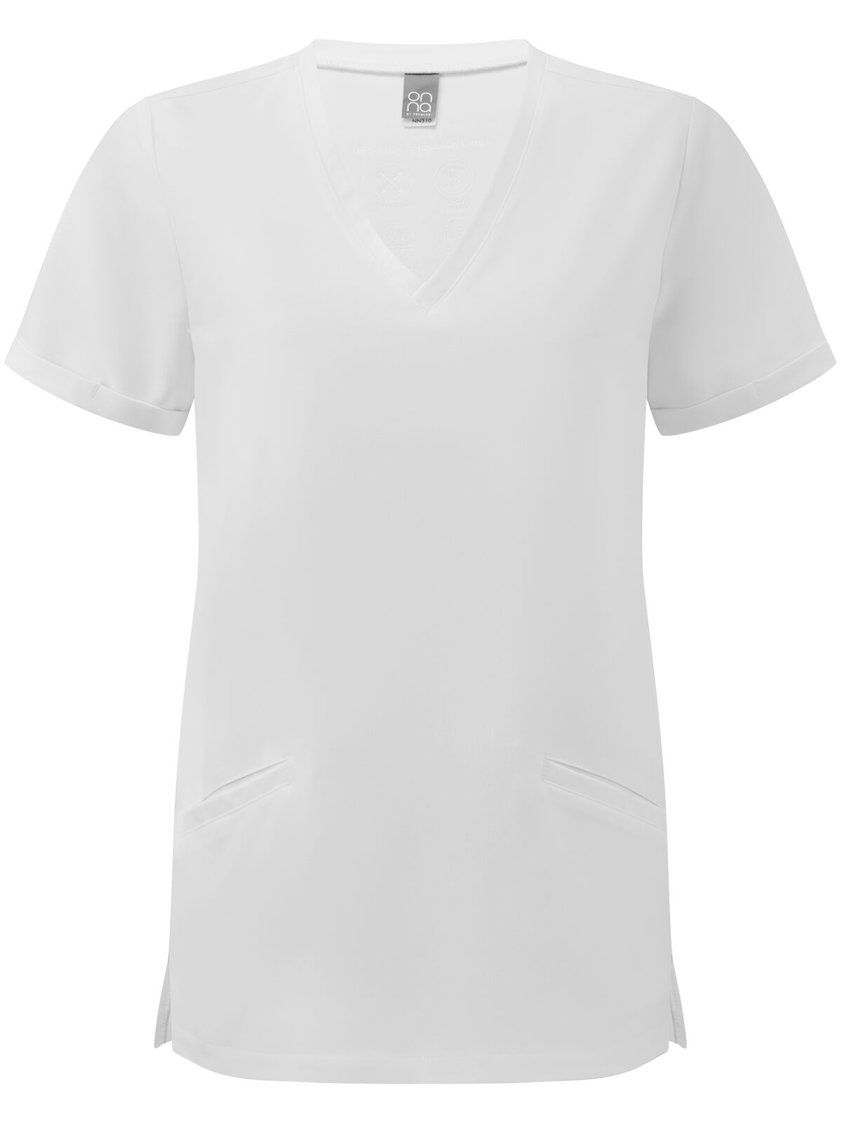 'Invincible' Women's -Stretch Tunic Damen Schürze / Kasack – Onna – Farbe Weiß – individuell veredelbar