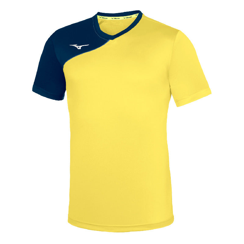 Mizuno Sporttrikot Trad Shukyu – Herren | P2EA7630 – Gelb/Marineblau