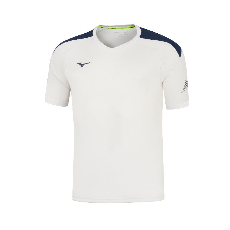 Mizuno Sport-T-Shirt MZNRB – Kinder & Jugendliche | P2EAB950 – Weiß/Marineblau