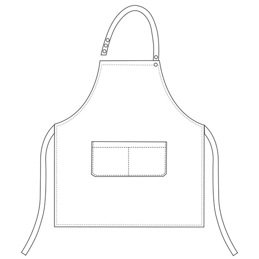 Damen-Gastronomie-Schürze Short Bip Apron – Graphic – Bild 2