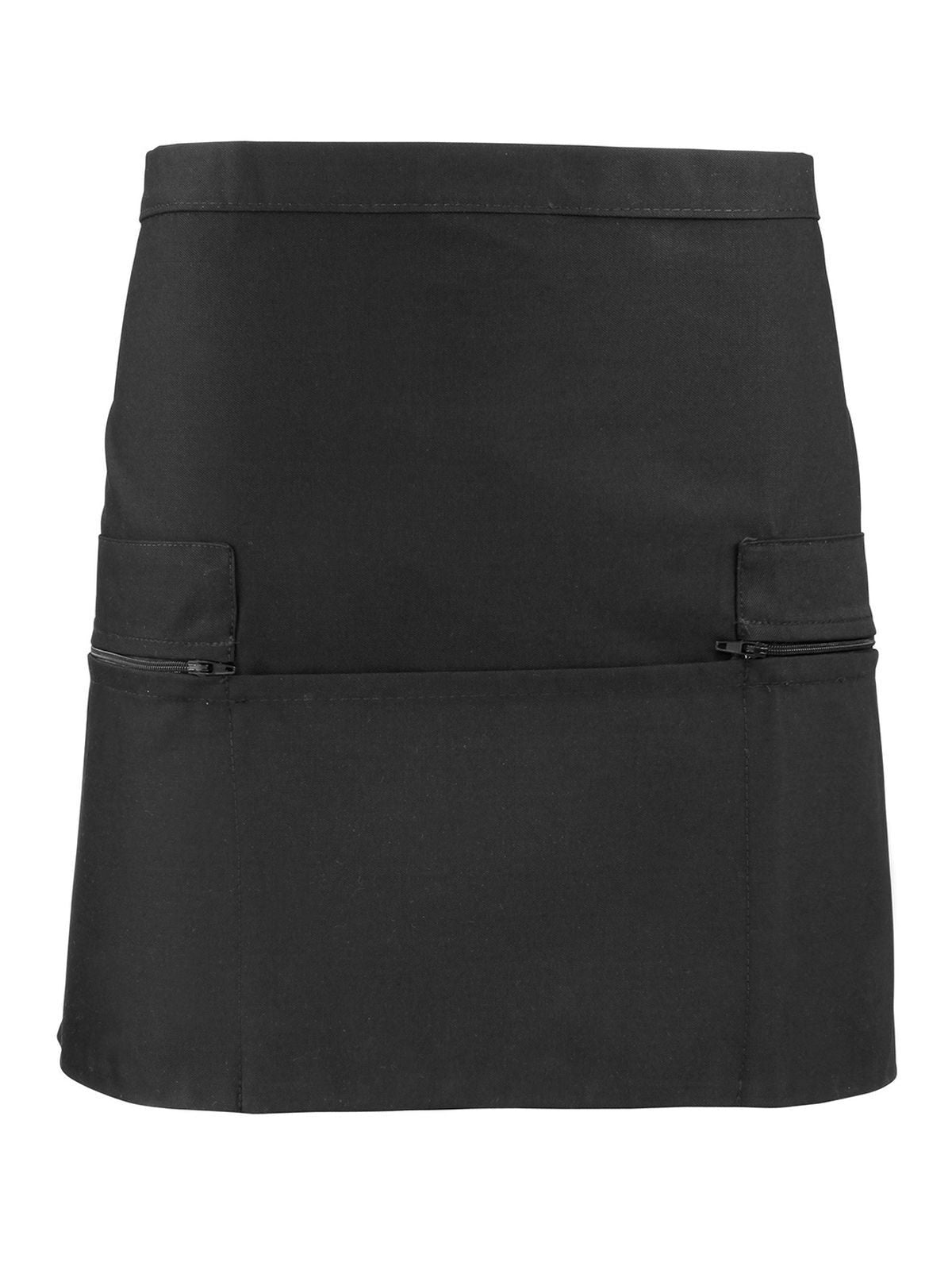 Zip Pocket Waist Apron Schürze / Kasack – Premier – Farbe Schwarz – individuell veredelbar