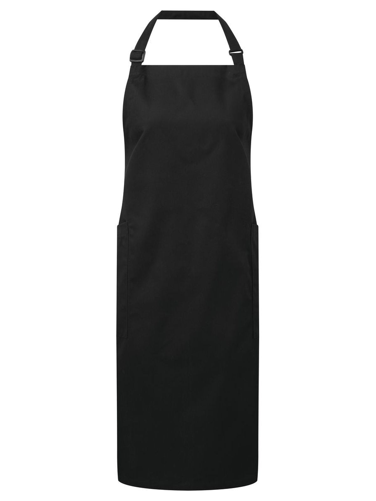 Recycled and Organic Fairtrade Bib Apron Herren Schürze / Kasack – Premier – Farbe Schwarz – individuell veredelbar
