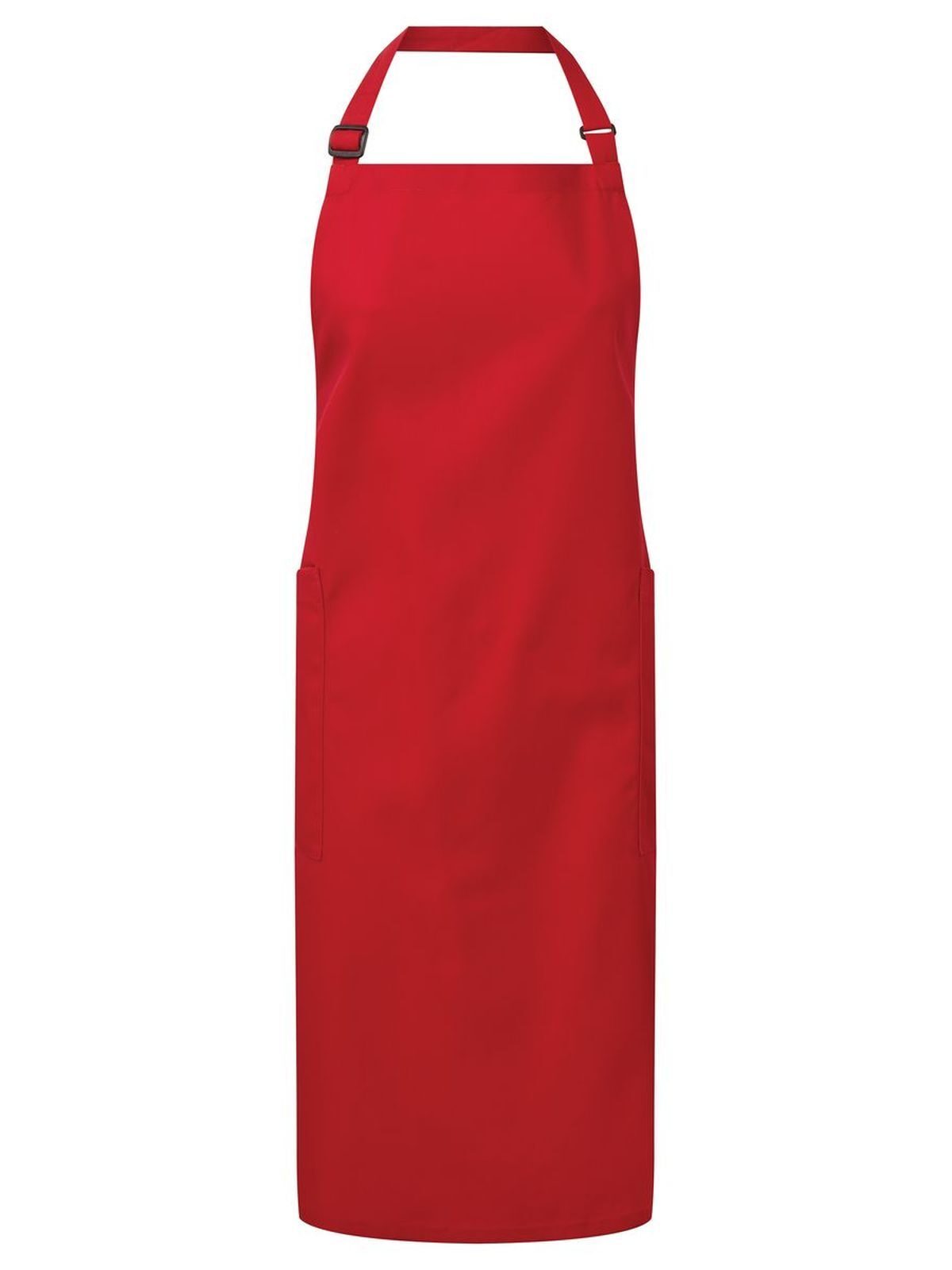 Recycled and Organic Fairtrade Bib Apron Herren Schürze / Kasack – Premier – Farbe Rot – individuell veredelbar