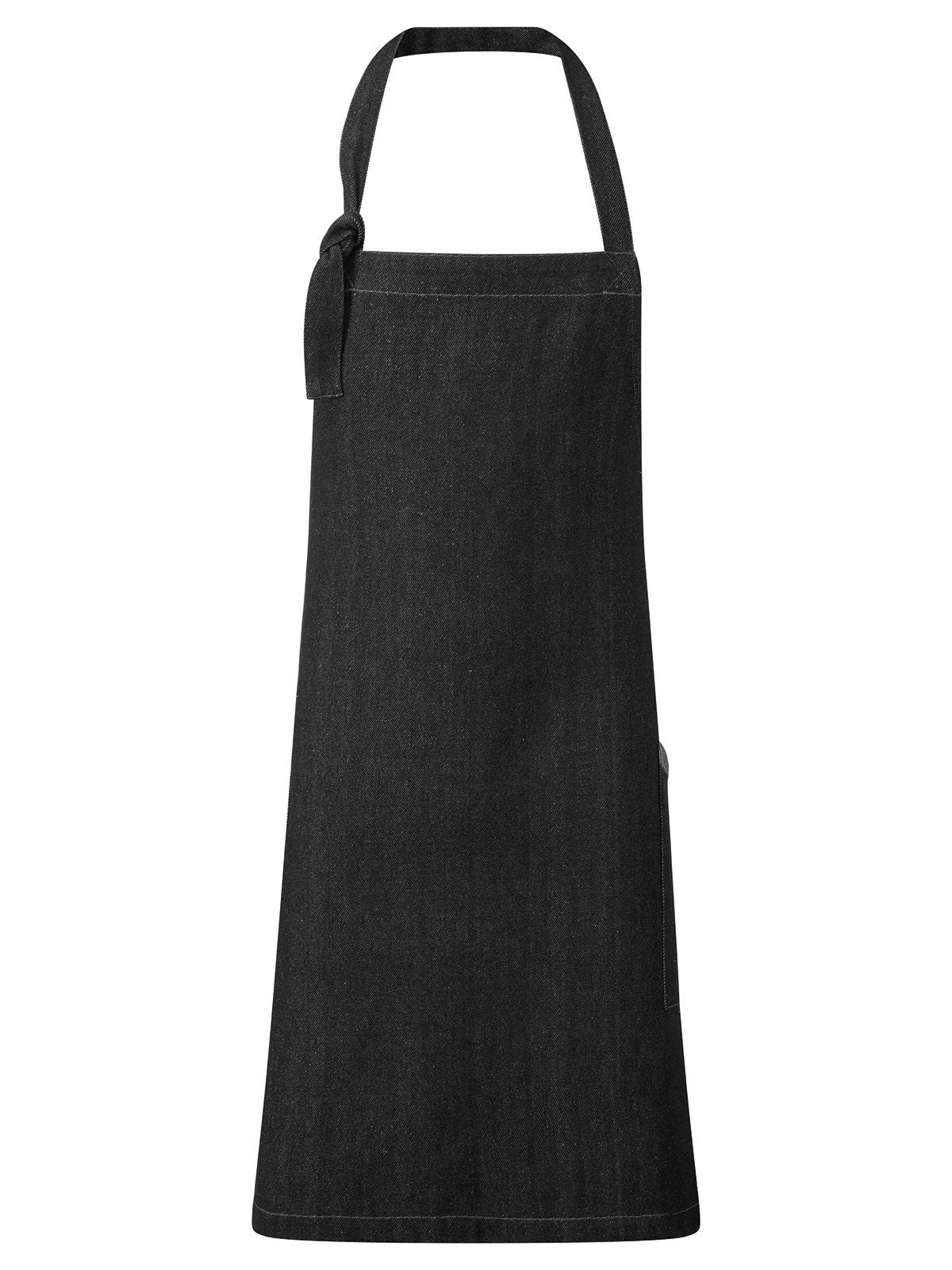 'Regenerate' Sustainable Bib Apron Schürze / Kasack – Premier – Farbe black denim – individuell veredelbar