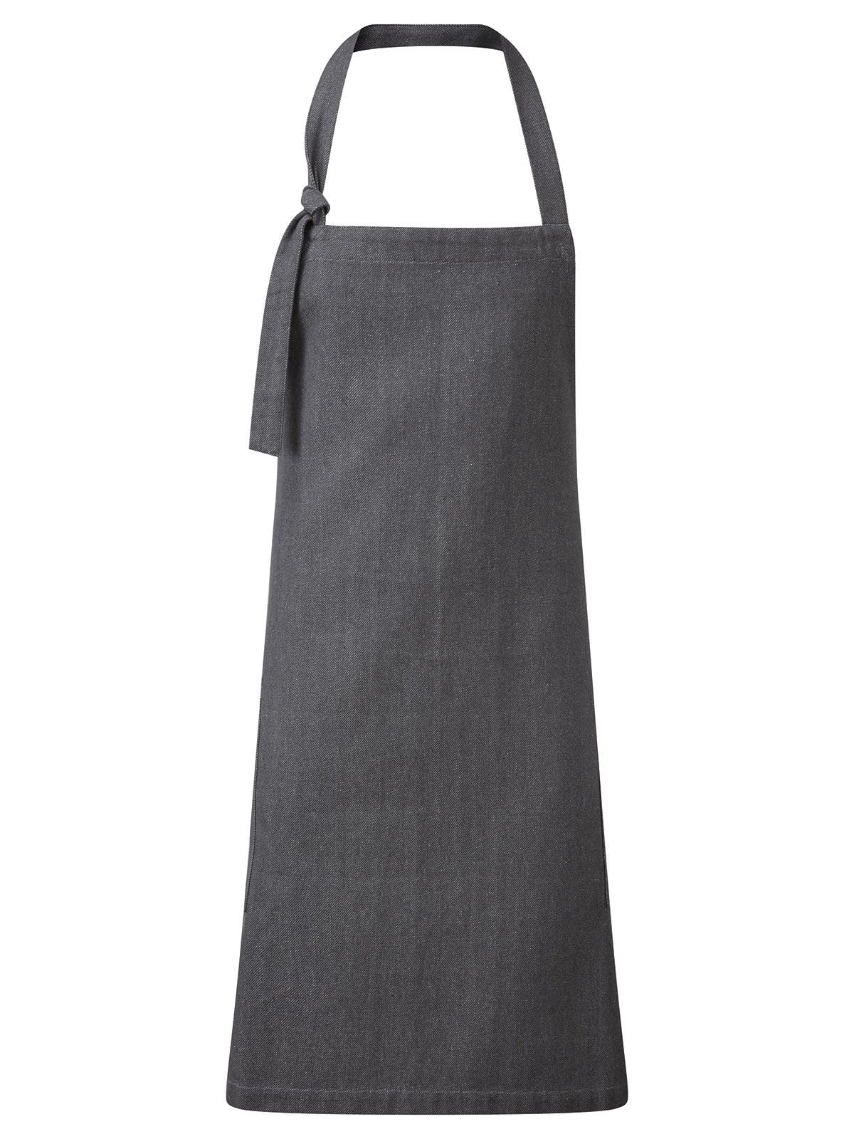 'Regenerate' Sustainable Bib Apron Schürze / Kasack – Premier – Farbe grey denim – individuell veredelbar