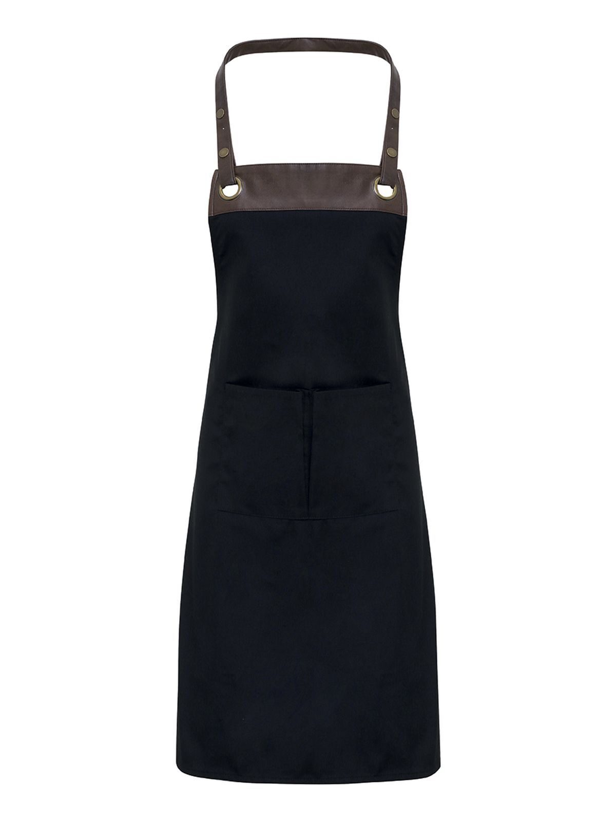 Espresso Bib Apron Schürze / Kasack – Premier – Farbe black/brown – individuell veredelbar