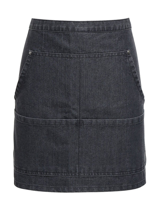 Jeans Stitch Denim Waist Apron Schürze / Kasack – Premier – Farbe black denim – individuell veredelbar