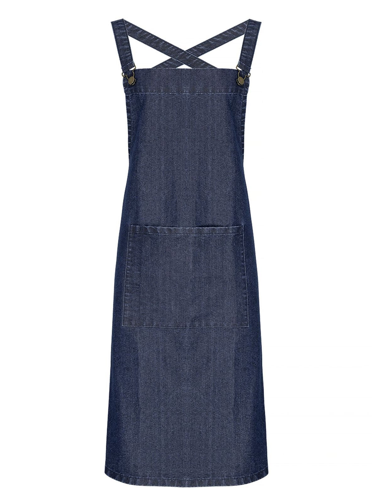 Cross Back "Barista" Bib Apron Schürze / Kasack – Premier – Farbe indigo denim – individuell veredelbar