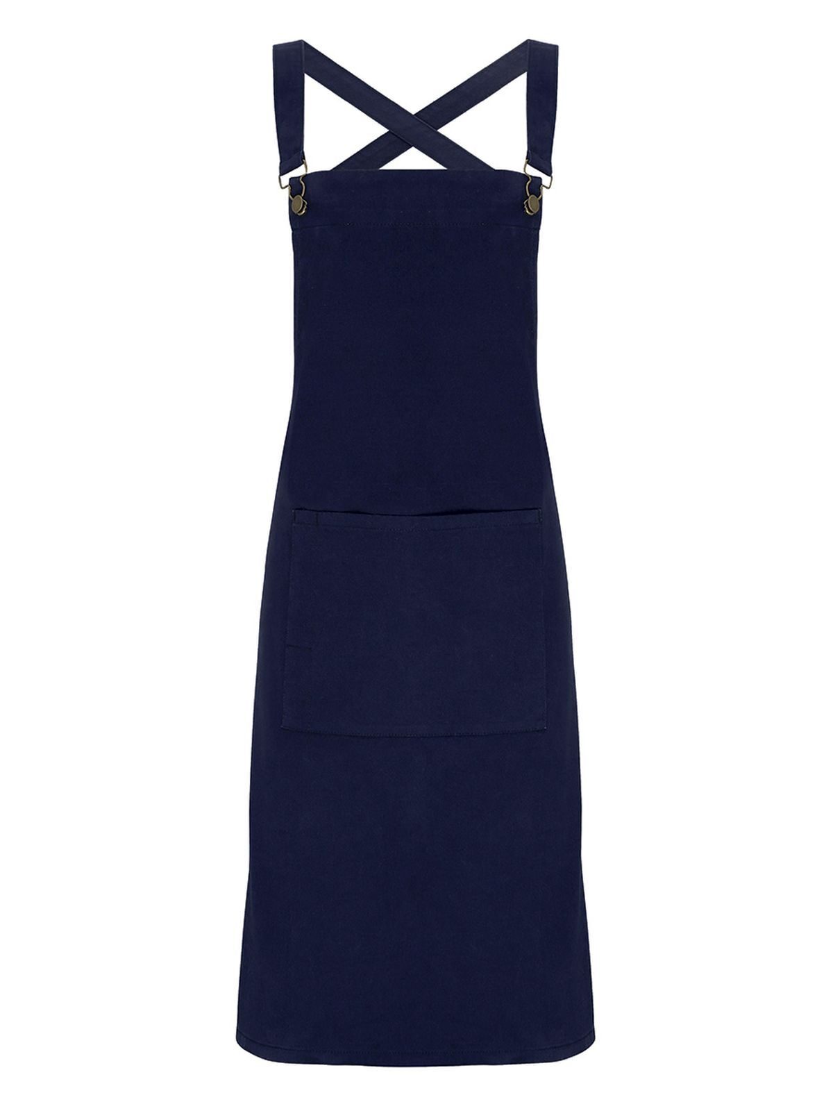 Cross Back "Barista" Bib Apron Schürze / Kasack – Premier – Farbe Navy – individuell veredelbar