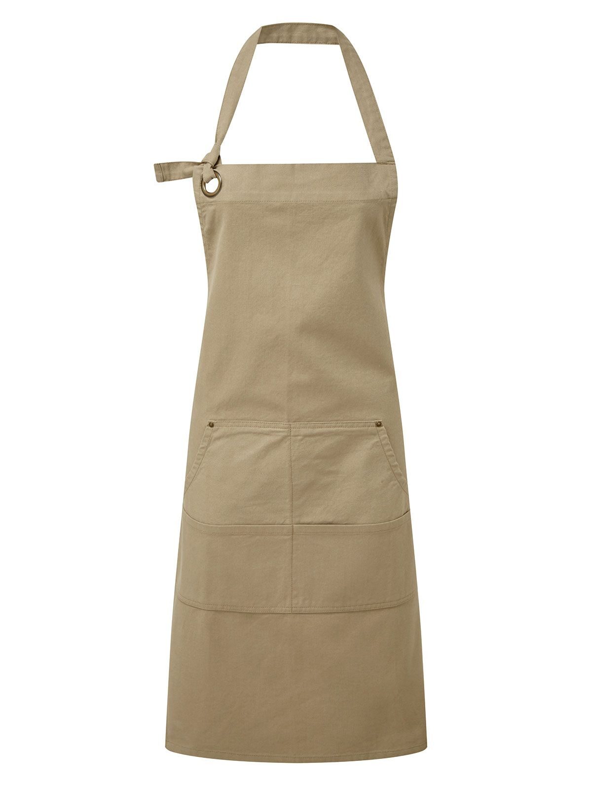 Calibre' Heavy Cotton Canvas Pocket Apron Schürze / Kasack – Premier – Farbe Khaki – individuell veredelbar