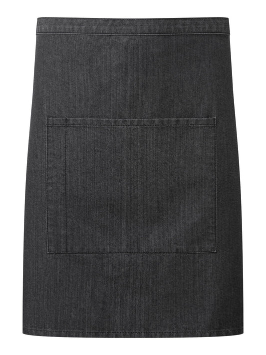 'Colours' Mid Length Apron With Pocket Schürze / Kasack – Premier – Farbe black denim – individuell veredelbar