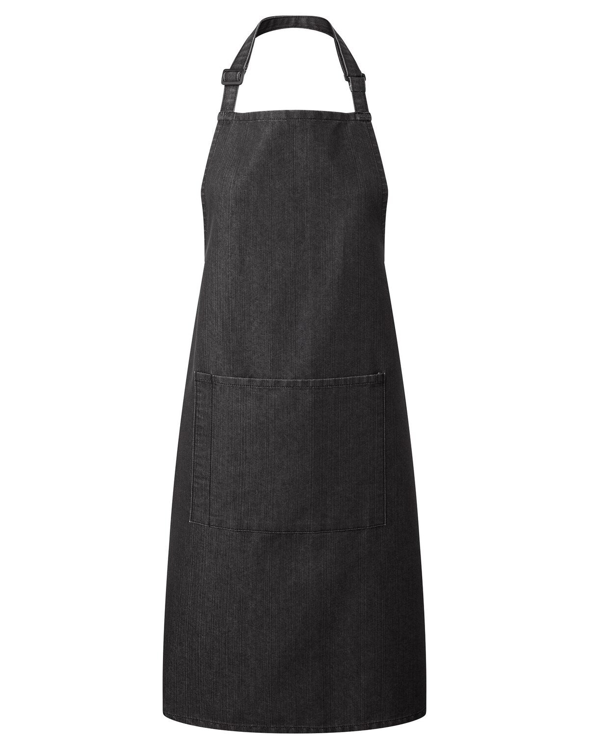 Colours Bib Apron With Pocket Schürze / Kasack – Premier – Farbe black denim – individuell veredelbar