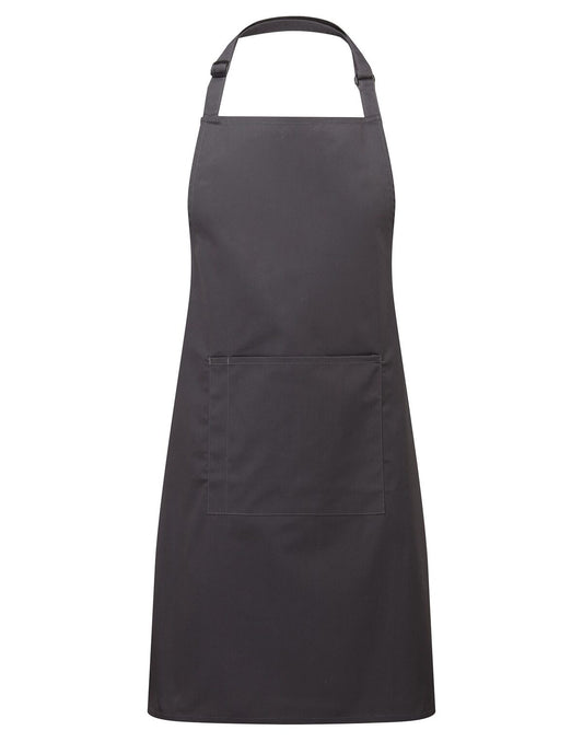 Colours Bib Apron With Pocket Schürze / Kasack – Premier – Farbe Anthrazit – individuell veredelbar
